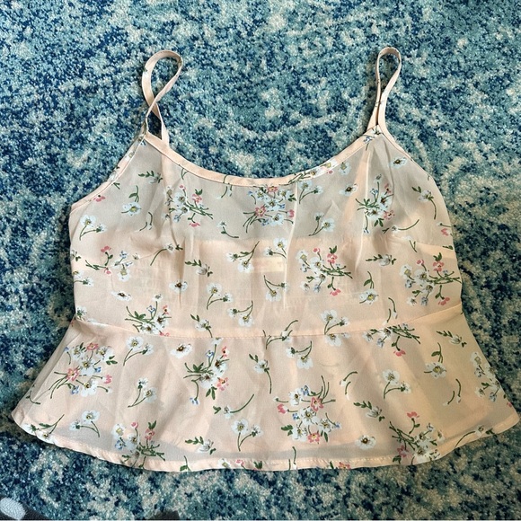 2/$20 | Peachy Floral Peplum Cami - Picture 3 of 7